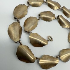 VTG Norway Hans Myhre Sterling Silver White Enamel 15″ Necklace 37g #gag