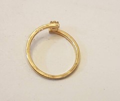 Avon Crystal Birthstone Accent RING April size 7 Nickel Free Gold Plated 70s VTG