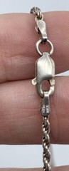 800 Silver Pearl Pendant Modernist Brutalist Naturalistic MCM Vintage Chain