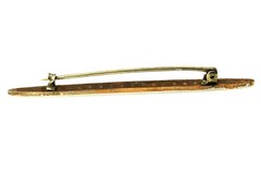 925 Sterling Silver Top Cubic Zirconia Vintage Bar Brooch 3.1 Grams (PEN5771)