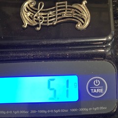 Antique Musical Notes Brooch Sterling silver Art Deco Jewelry Musician gift 5 g