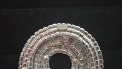 Vintage Kramer Layered Clear And Red Rhinestone Round Brooch