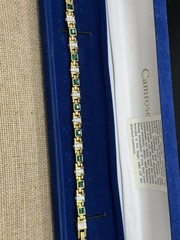 Camrose Kross Jackie Kennedy Simulated Emerald Bracelet New In Box