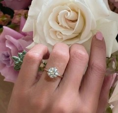 Platinum Vintage Engagement Ring 2.35ct. Lab Grown Round Old Euro Cut Diamond