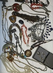 Vtg Runway Statement Necklace Lot Chunky Huge Mix Materials 15pc 5lb