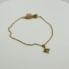 Gold Tone North Star Bracelet Celestial Charm Dainty Layering Boho Minimalist