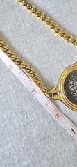 Vintage Replica Roman Coin Bezel Set In Goldtone Rhinestone Accents TAT Necklace