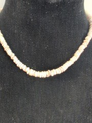 Vintage Puka Shell Choker Necklace Barrel Clasp 15 Inch Circa 1970s – 80s