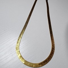 Vintage Lady Remington Signed “LR” Necklace Yellow Gold Plated Floral Design 18″