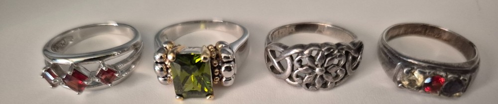 Lot of 8 Vintage rings some 925 size range 5.5 – 8