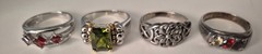 Lot of 8 Vintage rings some 925 size range 5.5 – 8