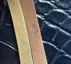 Vintage Copper Brass Cuff Bracelet Unisex Two-Tone Signed Estate Find READ SIZE