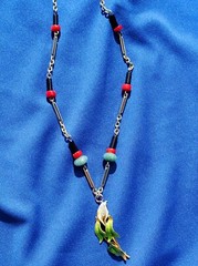ORIGINAL Antique Deco Diamond Necklace Victorian Jade Onyx Coral Chain 14K GOLD
