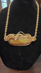 5 Handmade Egyptian Wire Wrapped Brass Gemstone Necklaces – $750+ Retail