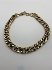 VINTAGE Sperry Chunky GOLD-TONE CURB LINK 15in NECKLACE – HEAVY Statement Runway