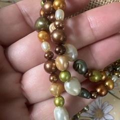 Vintage 70″ Earth-Tone Freshwater Baroque Pearl Opera Length Necklace No Clasp