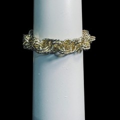 Graziano Gold Tone Rope Chain Bracelet Chunky Statement Vintage Adjustable Glam