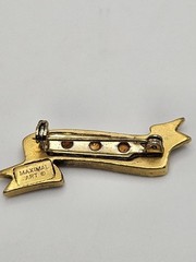 Vintage John Wind Maximal Art Halloween Trick or Treat Banner Brooch Pin