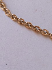 VINTAGE CHAIN NECKLACE GOLD TONE 28″ CHAIN STAMPED MADE IN W GERMANY ON CLASP