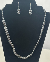 4 Piece Lot of Hematite Jewelry Necklaces and Post Earrings AK Black Diamond