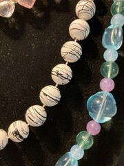 Lot of 3 Vintage Lucite/Acrylic Beaded Necklaces 17 in, 24 in, 28 in
