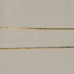 Vintage Delicate 1/20 14K GF Herringbone Necklace 16 Inch 0.7mm Very Thin