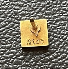 Vintage 10K Yellow Gold USA CTO Lapel Pin Tie Tack Globe Motors Service Award