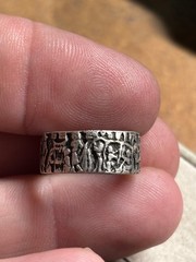 4g Vintage 925 Sterling silver NATIVE AMERICAN ? Storyteller Ring sz 5.5