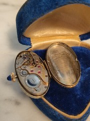 Rare Vintage 18k White Gold Watch Ring By Esef W Co. Switzerland