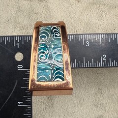 Vintage Matisse Bracelet Copper Tone Enamel Signed 6.5”