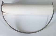 Vtg (Antique?) Silver-tone Clear Rhinestone Rigid Tennis-style Necklace 16″