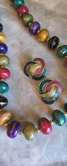 Huge Vintage Jewel Tone Wood Metal Enamel Earring Necklace Bracelet Jewelry Lot