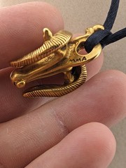 Vintage 1976 MMA Metropolitan Museum of Art Egyptian Revival Rams Head Pendant