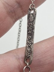 Vintage Judaica One Of A Kind Sterling Silver Tree Hebrew Pendant Necklace