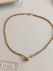 Avon Endless Heart Chain Necklace Gold Tone Vintage