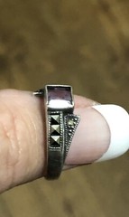 Estate Find .925 Amethyst and Markasite Ring