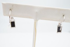 Vintage Sterling Silver 925 Black Onyx Earrings