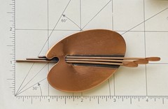 Vintage signed RENOIR copper artist palette brooch pin