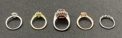✨Lot Of 5 Vintage To Now Beautiful Gemstone Estate Rings, All Size 9✨