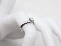 Signed THE LEO $3450 .78ct Si2 F CERTIFIED Diamond 14k White Gold Wedding Ring
