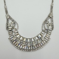 VINTAGE RHINESTONE Jewelry Lot Necklace Bracelet Earrings TAYLOR MAID Case