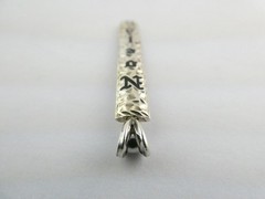 Vintage Noela Sterling Silver Hammered Design Pendant Made in Hawaii 925 4g 45mm