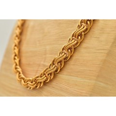 Napier Vintage 24″ Chunky Curb Rope Chain Necklace Gold Heavy Signed 1970s BinBM