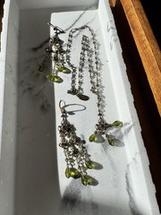 Vintage Liz Palacios Matching Fairycore Boho Necklace And Earrings Set