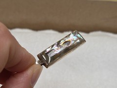 VINTAGE HANDMADE STERLING SILVER & LACE AGATE PENDANT *SEE PICS
