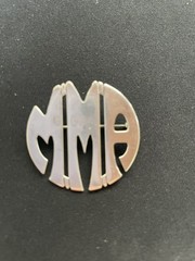 Vintage Sterling Silver Modernist MMA Abstract Brooch Pin Leonore Doskow, hand m