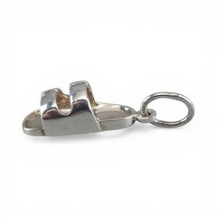 Sterling Silver SANDAL Charm for Bracelet PENDANT Summer SHOES Vintage CUTE!