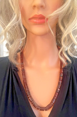 MCM Modernist Minimalist Carnelian Station Necklace with 12K GF – 22″ – 86 grams