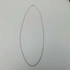 Vintage Sterling Silver Rope Twist Chain Necklace 17 Inches Long Spring Ring