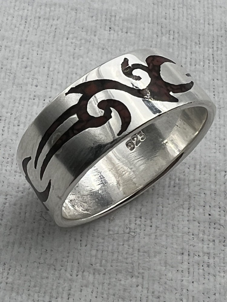 Sterling 925 Silver Vintage Southwest Estate Ring Size 8.5 Weighs 5.2 Gram 7.5mm